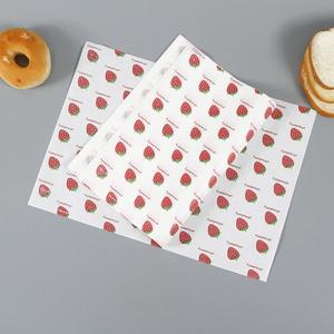 卸売カスタム印刷食品グレード28gsm 40gsm 60gsmグリースプルーフベーキングサンドイッチバターワックスコーティングパティバーガーラッピングペーパー - Product Image 1
