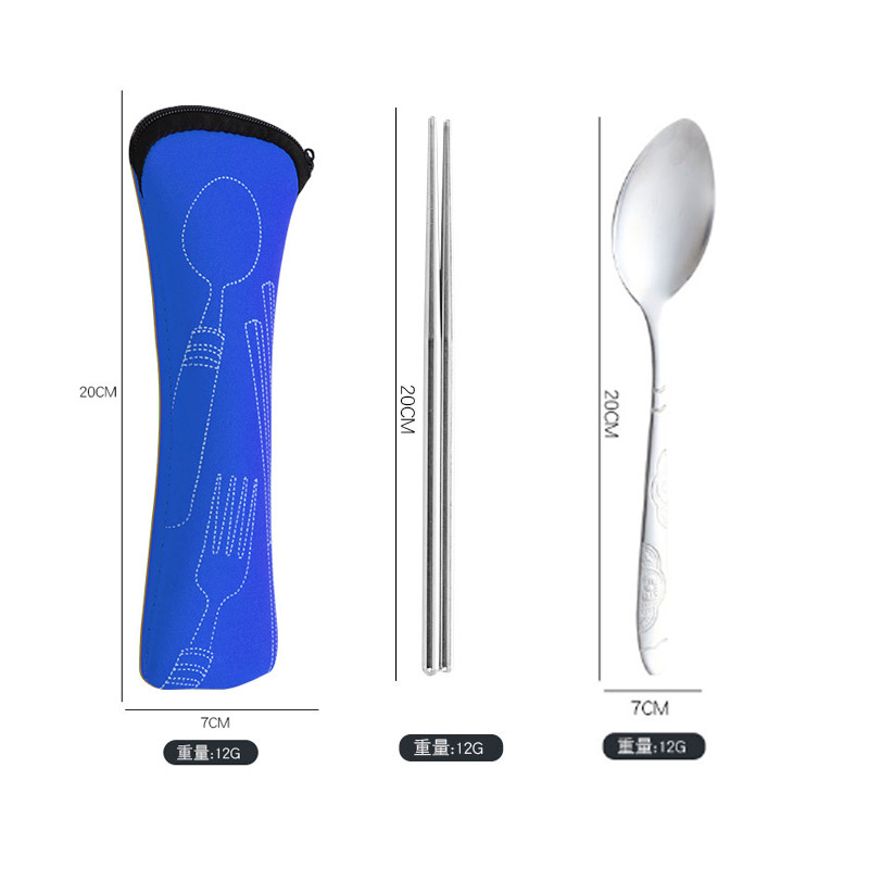 Juego de dos piezas de palillos Pansy Spoon-Azul