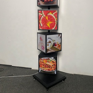 מפעל מותאם אישית לעמוד תיבת תאורה מסתובבת כרזת פוסטר לוח תצוגה מעוקב תיבת אור מסתובב תיבת אור - Product Image 2