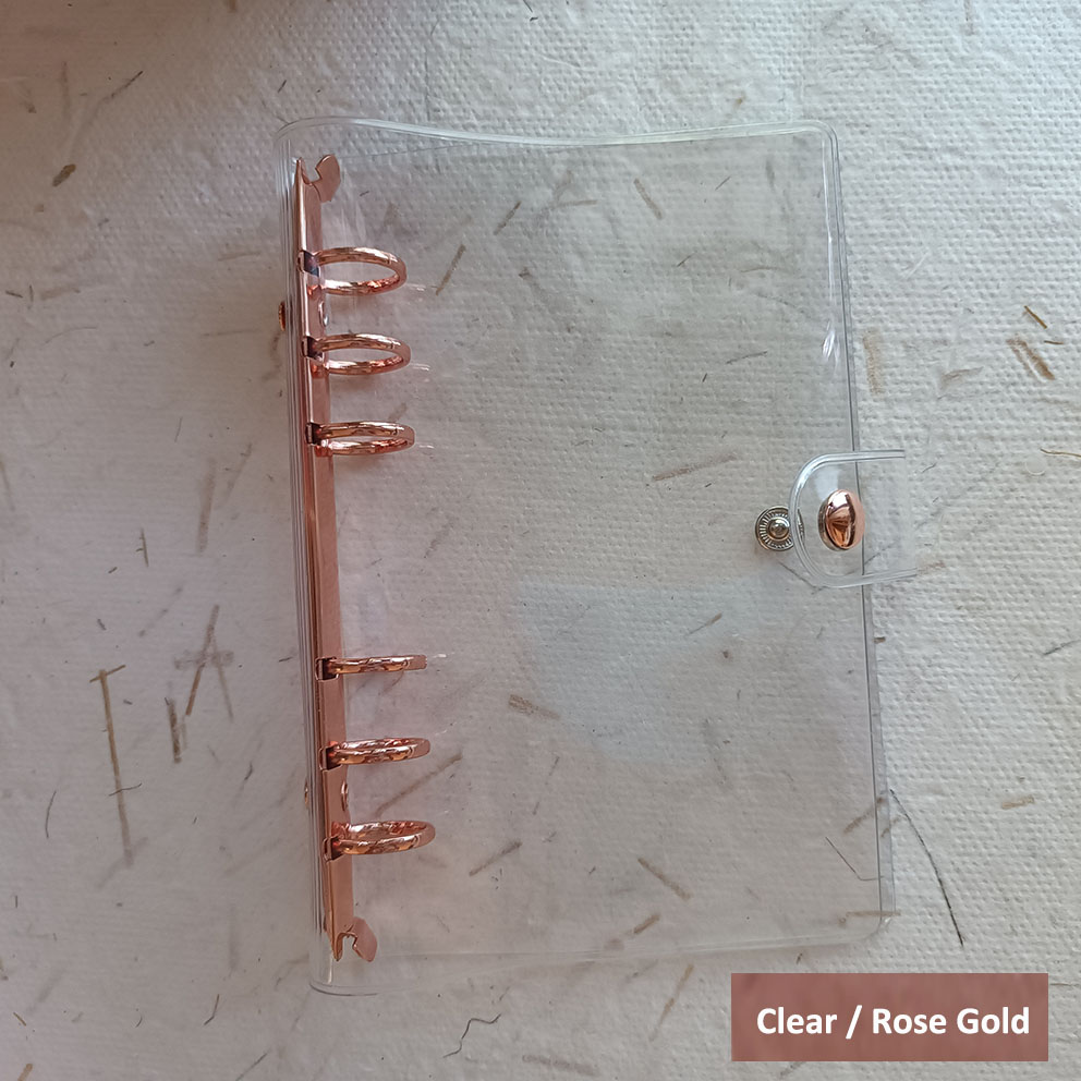 Couverture claire de reliure d'or rose