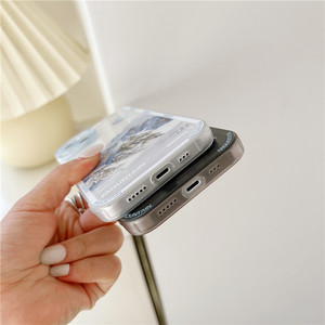 Lüks kılıf Apple iPhone 11 Pro Max yumuşak TPU telefon kapağı Fundas için iPhone 13 12PRO manzara Sunset Cloud boyalı kabuk - Product Image 4