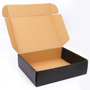 定制标志波纹大哑光黑色邮件箱包装黑色运输箱 - Product Image 1