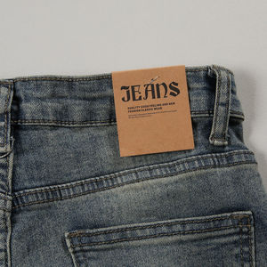Etiquetas de precio de papel personalizadas al mejor precio, etiquetas colgantes de papel Kraft, bucle de cuerda para ropa de marca privada - Product Image 2