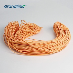 Factory 1mm 2mm 3mm 5mm Round Latex <strong>Elastic</strong> Rope 100% Polyester Braided Cord With Custom Length