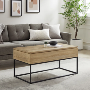 סלון ביתי מודרני nordic סלון עץ Mdf שולחן קצה רב תכליתיים מרובעים קיפול הרמה מרכז קפה העליון עם אחסון