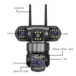 Saikiot กล้อง6MP 3เลนส์ PTZ กล้อง4G V380 Pro 3หน้าจอ WiFi Ai ติดตามอัตโนมัติอัจฉริยะกล้องรักษาความปลอดภัย3เลนส์ - Product Image 3