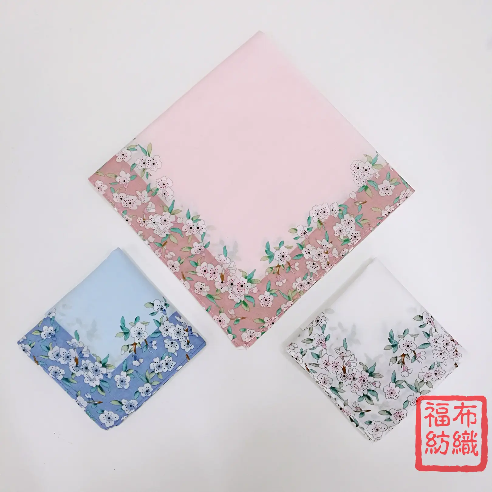 women cotton handkerchiefs floral style wholesale cheap cotton high quality handkerchiefs manufacturer for wedding handkerchief