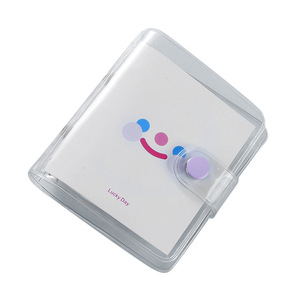 Nuevo diseño lindo transparente suave PVC cubierta personalizada estudiante mini bolsillo Bloc de notas Carpeta de hojas sueltas diario cuaderno - Product Image 1