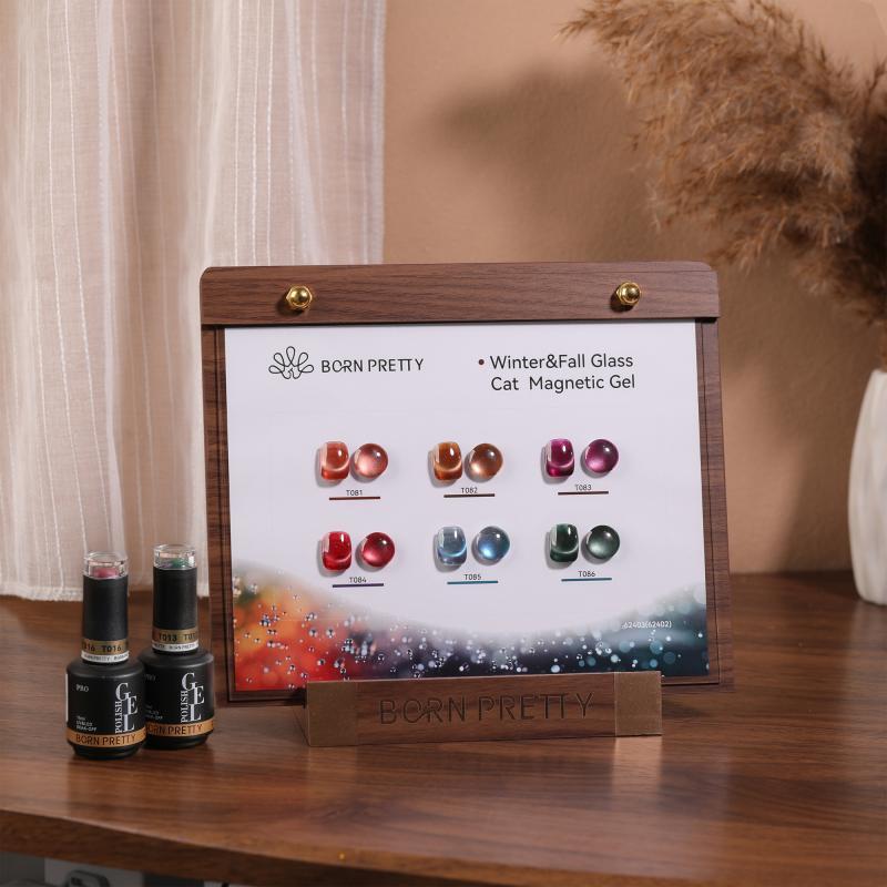 62402 Gel Magnético para Uñas con Cuentas de Cristal de Otoño e Invierno
