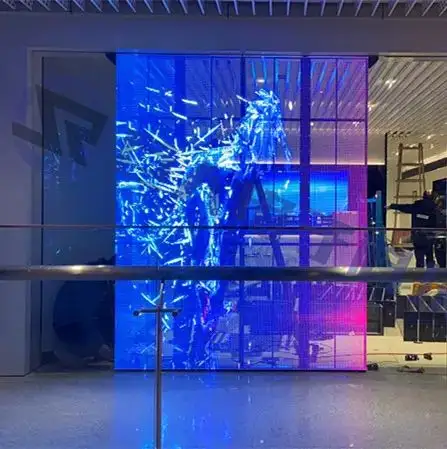 P2.6 Display trasparente Display a pannello a Led trasparente autoadesivo a parete con pellicola a LED per centro commerciale