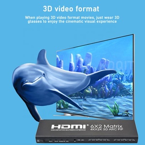 Xput 4K 60Hz 6x2 HDMIマトリックススイッチャー6x2HDMIマトリックススイッチ6In2Outサポート3DARCオーディオ - Product Image 4