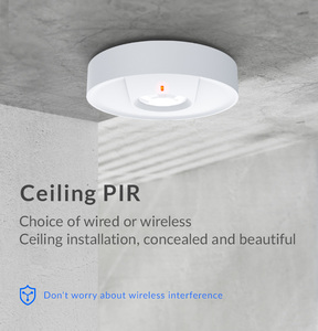 Sensor PIR montado en el techo con cable o inalámbrico 433 MHZ Sistema de alarma de detección de ángulo completo de 360 grados para seguridad/W - Product Image 2