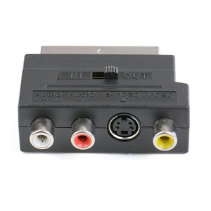 21Pin <strong>Scart</strong> Adaptor AV Block <strong>to</strong> 3 <strong>RCA</strong> Phono Composite S-Video with In/out Switch <strong>Scart</strong> Adaptor AV Block - Product Image 4