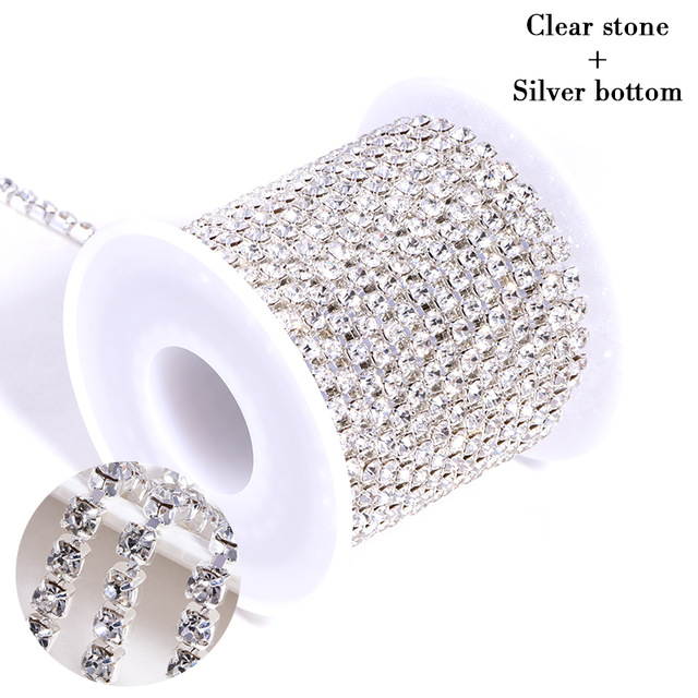 Base de cristal plateado