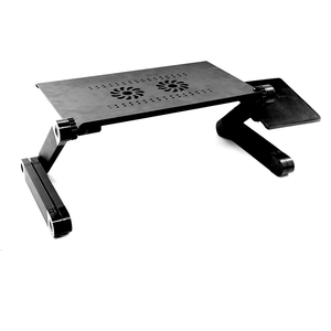 Multifunctional Ergonomic <strong>Notebook</strong> <strong>Computer</strong> Holder Height Adjustable Aluminum Laptop Folding <strong>Table</strong> with 2 USBxCooling Fans - Product Image 2