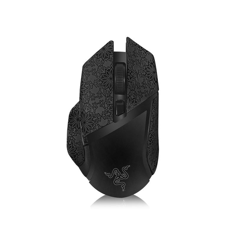 1PCs Half Pack ratón pegatina-patrón de nieve negro