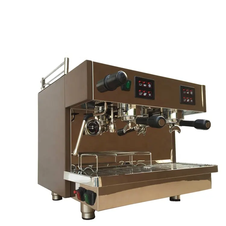 Ticari Espresso çift grup kahve makinesi Cappuccino kahve makinesi ithal marka
