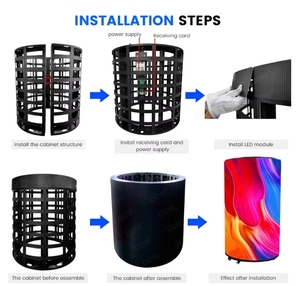 P1.86 OEM Solf и гибкий светодиодный дисплей RGB изогнутый дисплей светодиодный экран складные панели мягкий модуль для небольших и гигантских выставок - Product Image 3