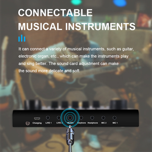 Live Sound Card <strong>Audio</strong> Interface Adjustable With Desktop Condenser <strong>Microphone</strong> and Monitor Headphone Podcast Production Studio Kit - Product Image 4