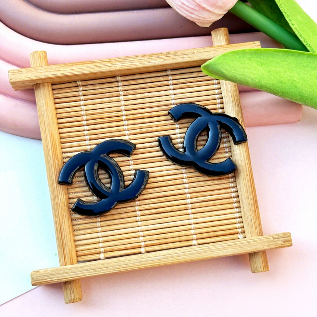 Placa Doble C Negra 29 * 22mm