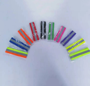 Pulsera de tela elástica personalizada de alta visibilidad, brazalete reflectante con gancho ajustable para correr y caminar, ciclismo - Product Image 6