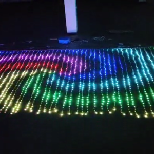 DMX 512 a todo color programable LED Navidad píxeles inteligentes RGB al aire libre cortina decorativa Cadena de luz - Product Image 4