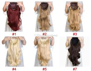 Renkli yarım Up yarım aşağı sarışın klip Upart U şekli kıvırcık İnsan 3/4 yarım U parçası saç peruk Ombre afro - Product Image 6
