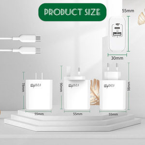 Üretici kaynağı 120W USB + C tipi elektrikli şarj seti OTP korumalı şarj kulaklık Apple için Huawei ve Xiaomi için - Product Image 4