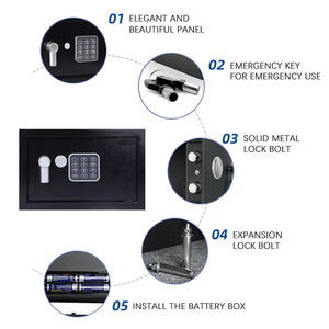 Xbt-mini thép Thông Minh Kỹ thuật số tiền an toàn box với xử lý và Key Lock - Product Image 2
