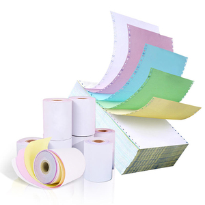 Impresión personalizada de fábrica Ncr Copia sin carbón Papel de computadora continuo Resma Papel de impresora de matriz de puntos