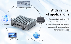 Fanless Mini PC With 4 LAN Ports Supports MSATA 3.0 Slot DDR4 RAM PFSense OS Mini <strong>Computer</strong> <strong>Network</strong> Firewall for Industrial <strong>Use</strong> - Product Image 4