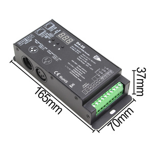 D4-XE Licht-Controller führte Dmx Decoder Rgbw 4 Kanal PWM Konstante Spannung DMX Decoder mit Digital anzeige