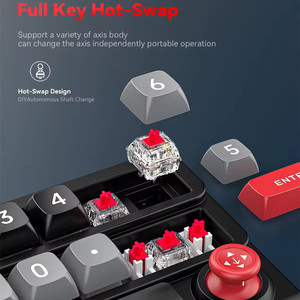 Teclado numérico portátil K809 Joystick, teclado completo intercambiable en caliente, Teclado programable para juegos con cable RGB para escritorio, USB-C - Product Image 6