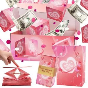 Gizem patlayan sürpriz bomba para kutusu zıplayan kutu fotoğraf AlbumCard konfeti hediye sevgililer doğum günü noel için Pop up kutusu - Product Image 4