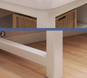 İki raflı konsol masa bilgisayar masasının yanında ahşap Modern giriş salonu dar - Product Image 6