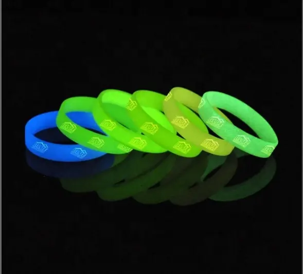 यूवी संवेदनशील सूरज सेंसर अनुकूलित चमकदार सिलिकॉन कंगन wristband