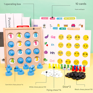 <strong>Best</strong> Selling Three in One Memory Match Games Chess Blue Memory Chess Family Party Table Game <strong>Brain</strong> Thinking Training Wooden <strong>Toys</strong> - Product Image 5
