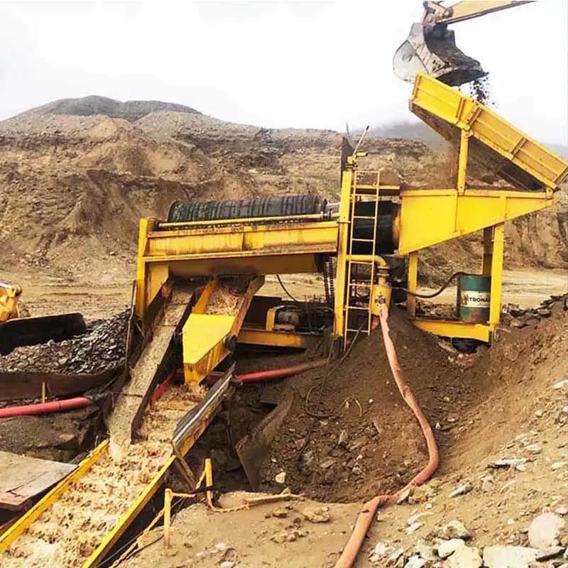 Máquina portátil para minería de oro, equipo móvil para minería de oro, planta de lavado de trómel para minería de oro