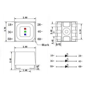 High Brightness <strong>1010</strong> 2727 <strong>RGB</strong> <strong>LED</strong> Black Surface Full Color <strong>LED</strong> SMD <strong>RGB</strong> 2727 <strong>RGB</strong> <strong>LED</strong> for Outdoor Display Screen Factory Wholesale - Product Image 4
