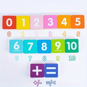 Wooden Math Board Number <strong>Counting</strong> Finger <strong>Counting</strong> Toys Wooden Math Board Learning Toys Educational Math Blocks - Product Image 4
