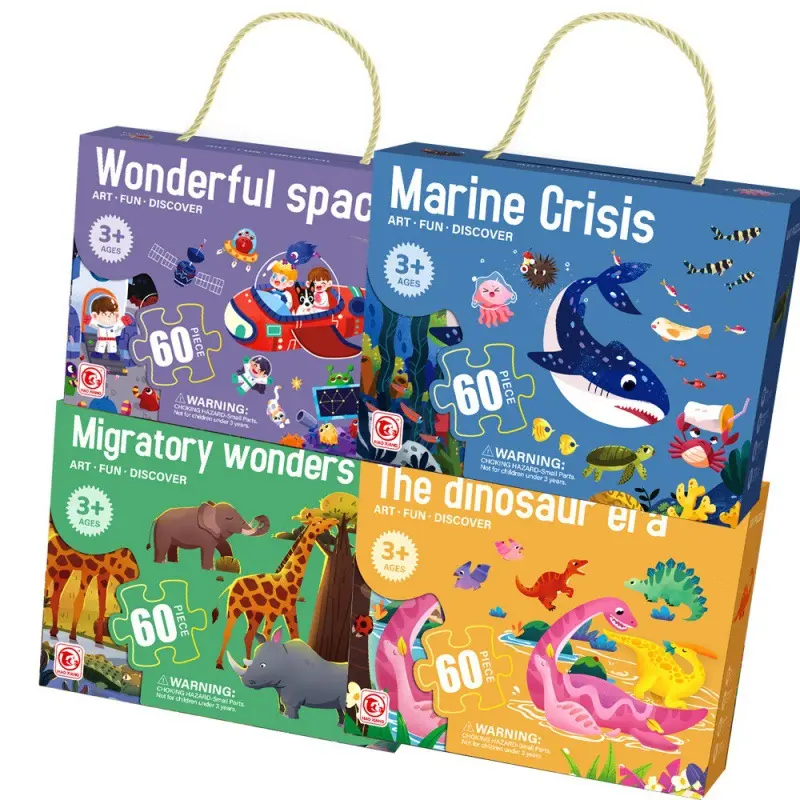 2024 nuevo producto 24 piezas personalizado rompecabezas regalo conjunto DIY Montessori juguetes educativos tempranos para niños y niñas