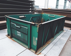 定制建筑碳钢垃圾箱集装箱浴缸式移动起重机回收吊钩升降机废料翻斗箱 - Product Image 2