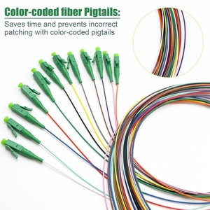 Sonlandırılmamış 6/12 fibere sıcak satış LC/APC ceketsiz renk kodlu Single tek modlu PVC(OFNR) 0.9mm Fiber optik lif - Product Image 6