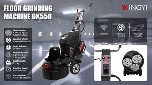 Máy mài sàn epoxy hành tinh GX550 3 đầu, một pha 220V/380V, máy đánh bóng bê tông - Product Image 6