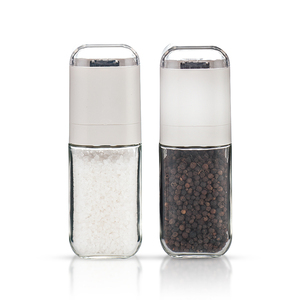 Kitchen Large Capacity Adjustable <strong>180ml</strong> square <strong>Glass</strong> Manual Salt and Pepper Seasoning Mill Spice <strong>Grinder</strong> Bottle - Product Image 1