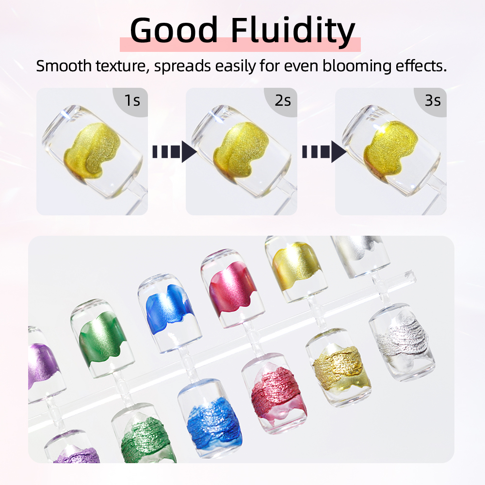 Esmalte de uñas de plata metálico