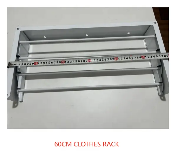 2024 New Arrival 60CM 4 Rods White Color 3.0 Series Wall Mounted Type Clothes Drying Rack