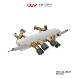 BMW G80 G82 M3 M4用CGW性能調理金チタン同長全排気システムパイプ - Product Image 5