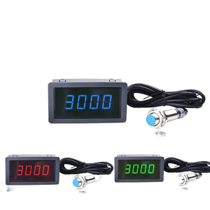 4-dijital kırmızı yeşil mavi LED hız ölçer RPM takometre salonu anahtarı yakınlık sensörü önlemler 10-9999RPM DC 8-15V aralığı speedo - Product Image 1