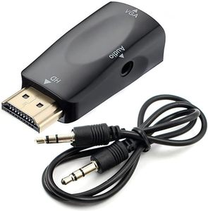 1080P 60Hz HD to VGA Converter <strong>Audio</strong> Cable with 3.5mm Jack <strong>Audio</strong> Connector Male to Female Adapter Including USB <strong>Input</strong> <strong>Interface</strong> - Product Image 1